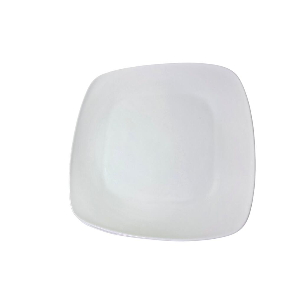 Set of 2- GIBSON ELITE White Square 10" Dinner Plates